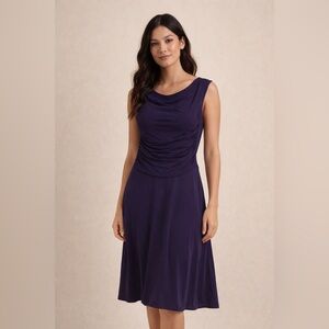 Enfocus Studio Rich Purple Midi Dress